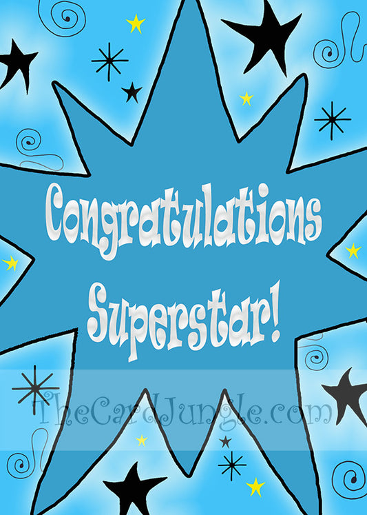 Congratulations Superstar Greeting Card (Card#: C4)