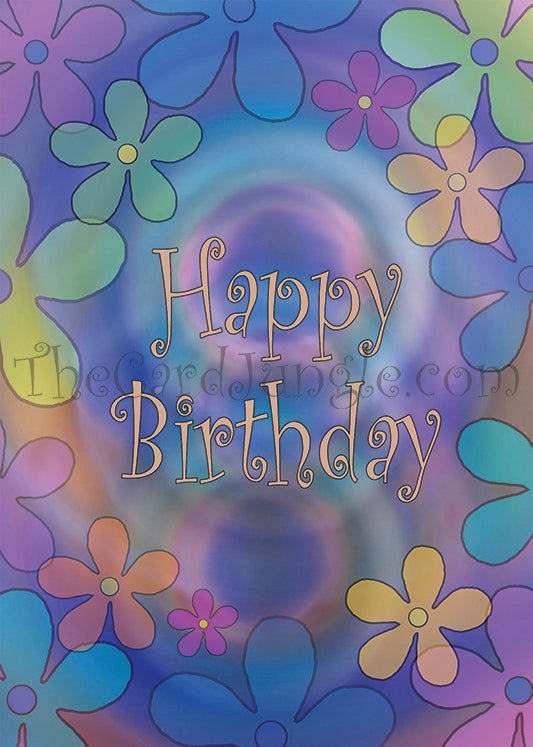 Happy Birthday (Floral) Greeting Card (Card#: HB28)