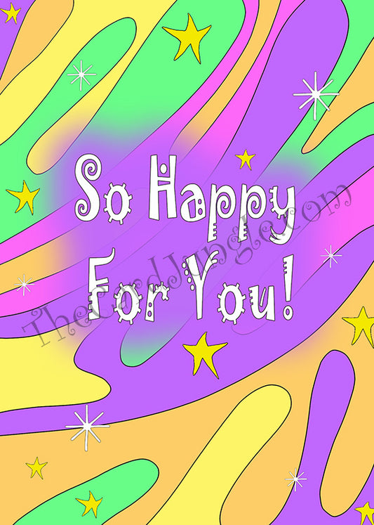 So Happy For You Greeting Card (Card#: PO8)