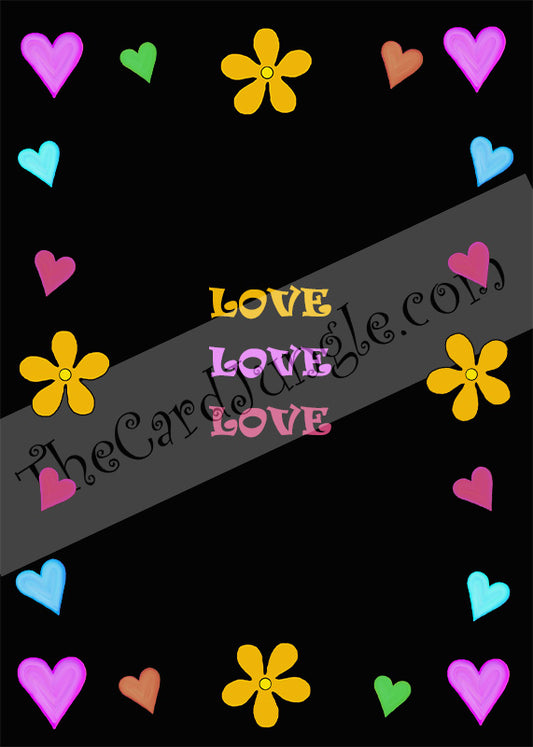 Love Love Love Greeting Card (Card#: LO1)