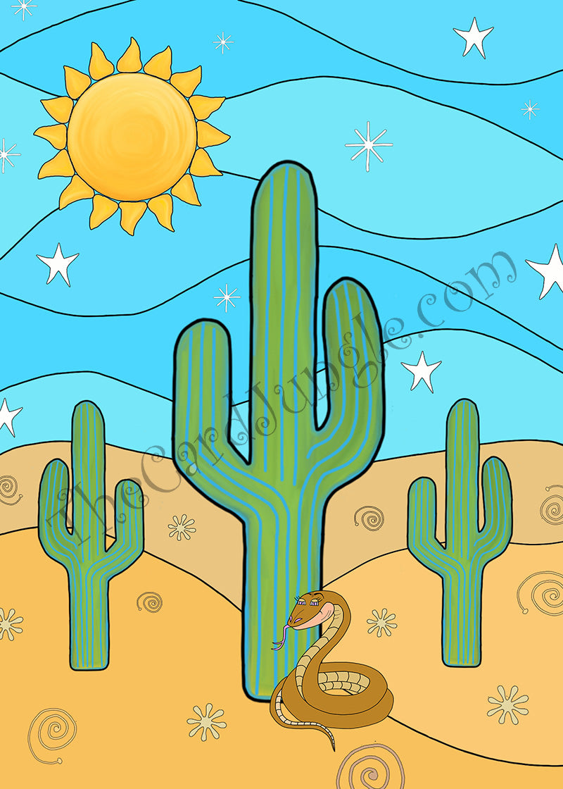 Three Cacti Beneath the Desert Sun (DS3) (Four Color Variants)