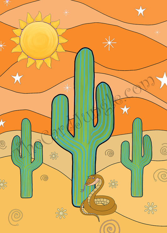 Three Cacti Beneath the Desert Sun (DS3) (Four Color Variants)