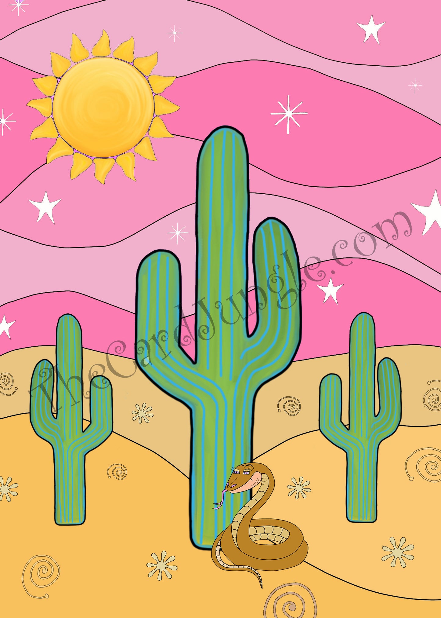 Three Cacti Beneath the Desert Sun (DS3) (Four Color Variants)