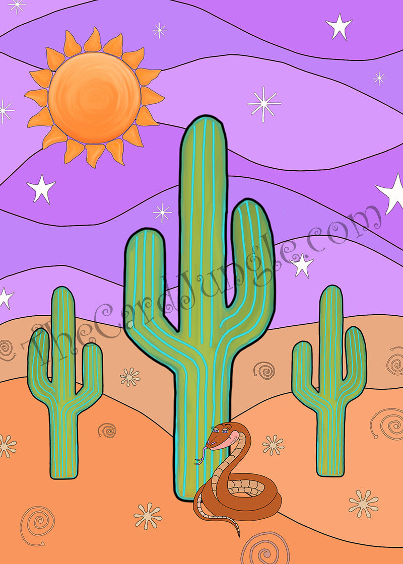 Three Cacti Beneath the Desert Sun (DS3) (Four Color Variants)