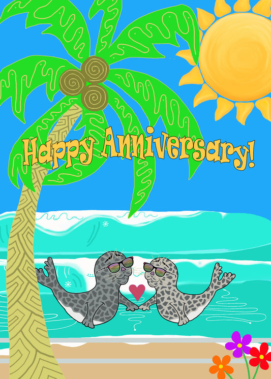 Happy Anniversary (Seals) Greeting Card (Card#: HA3)