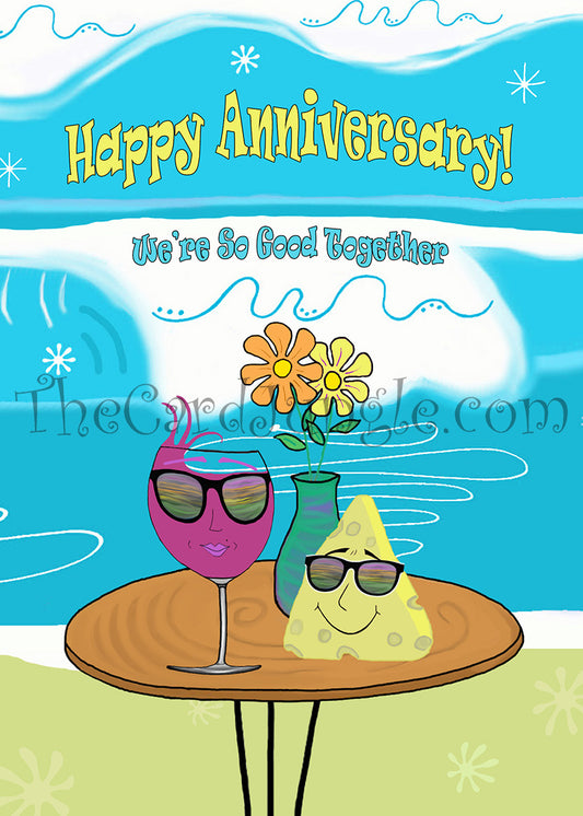Happy Anniversary, We're So Good Together Greeting Card (Card#: HA4)