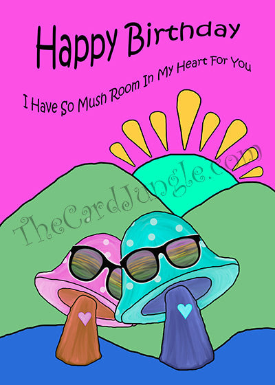 Happy Birthday I Have So Mush Room In My Heart For You Greeting Card (Four Color Variants) (Card#: HB22)