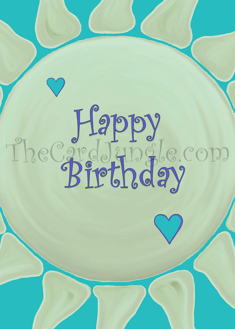 Happy Birthday (Big Sun) Greeting Card (Seven Color Variations) (Card#: HB29)