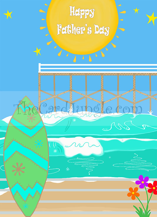 Happy Father's Day (Beach Scene) (Two Color Variants) (Card#: HFD5)