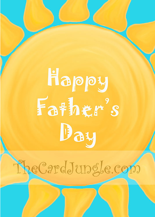 Happy Father's Day (Big Sun) Greeting Card (Card#: HFD4)