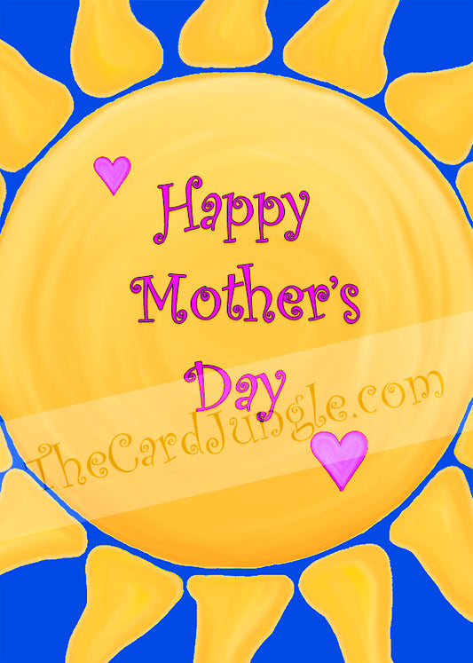Happy Mother's Day (Big Sun) Greeting Card (Card#: HMD5)