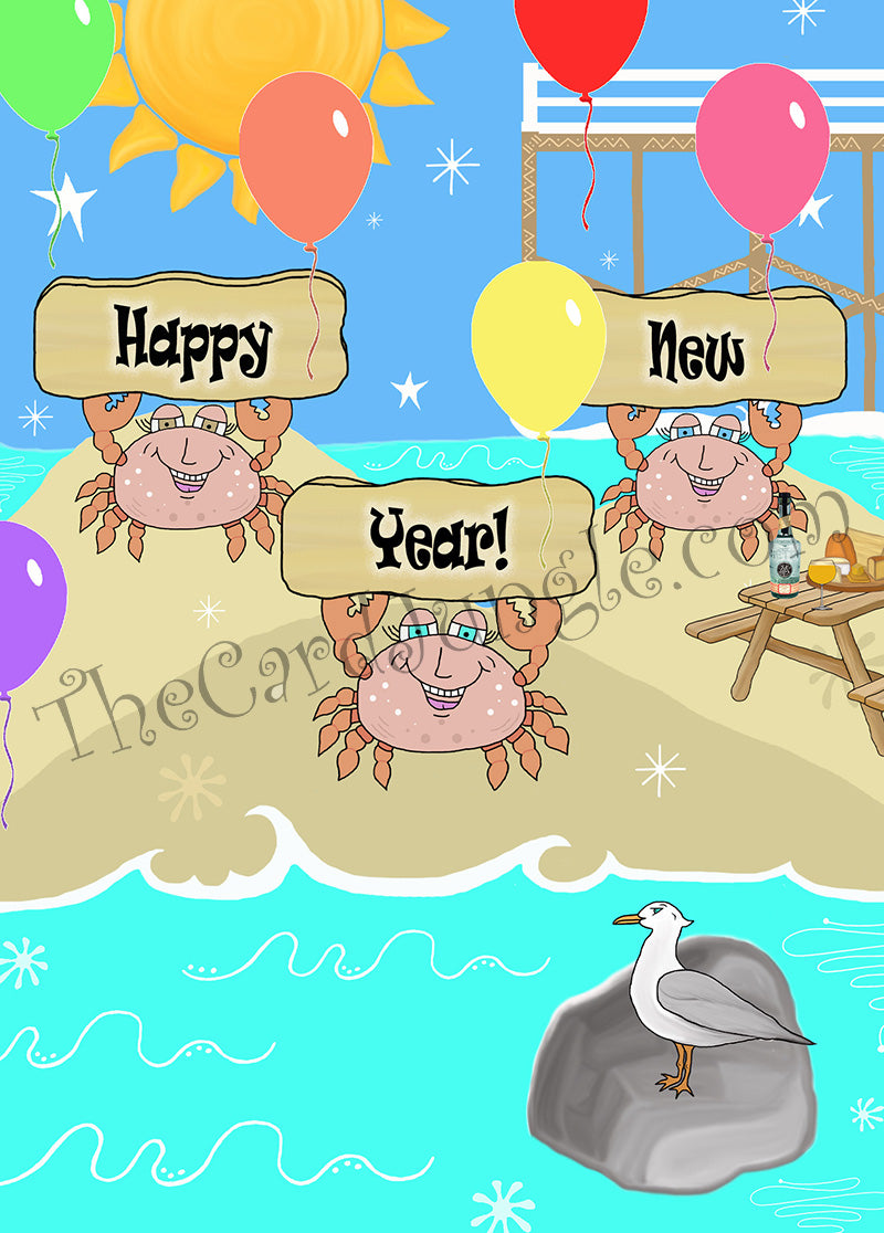 Happy New Year Greeting Card (Card#: HNY1)