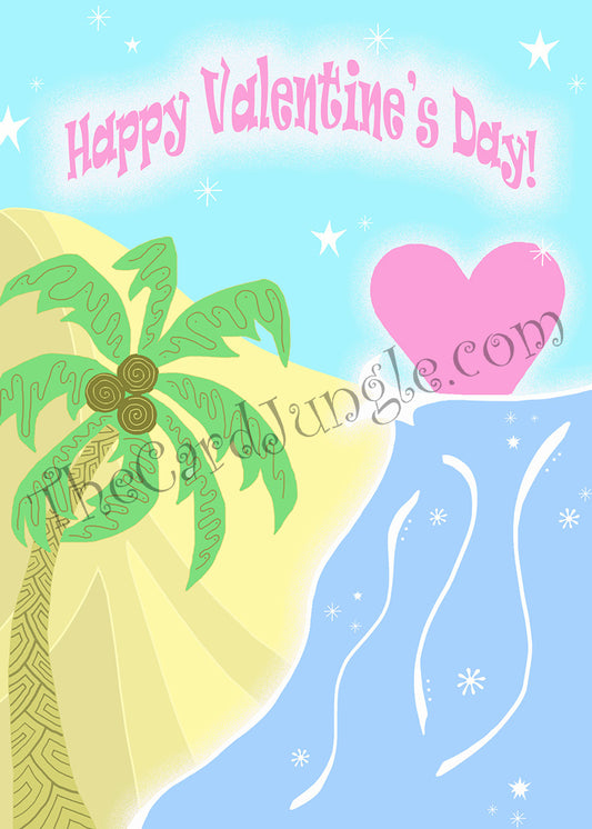 Happy Valentine's Day (Heartrise) Greeting Card (Card#: HVD5)