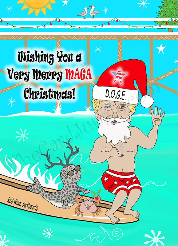 Wishing You A Very Merry MAGA Christmas Greeting Card (Card#: MC10)