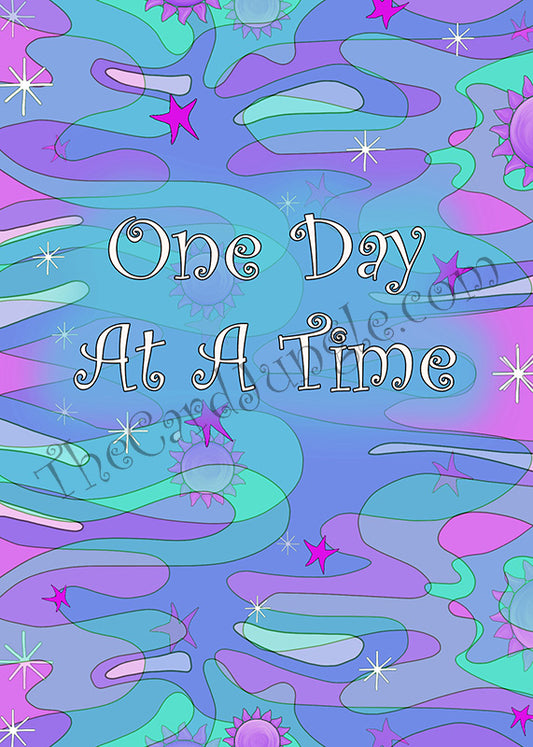 One Day At A Time Greeting Card (Card#: PO7)(Two Color Options)