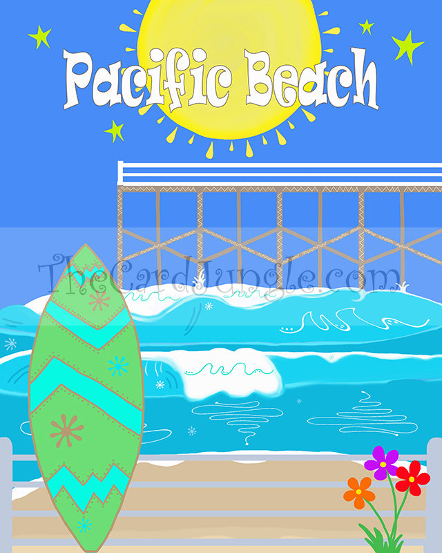 Pacific Beach Print - 8 x 10 (Two Color Variants)