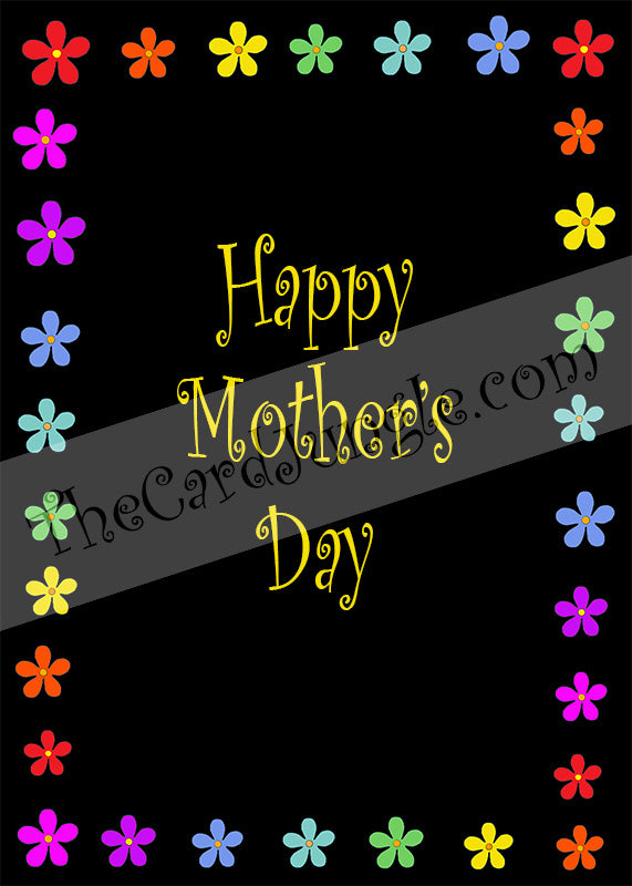 Happy Mother's Day Greeting Card (Two Color Variants) (HMD3)