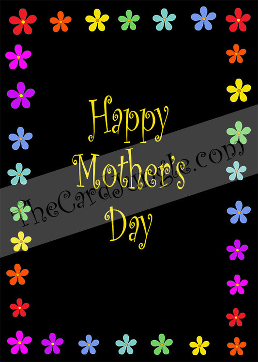 Happy Mother's Day Greeting Card (Two Color Variants) (HMD3)