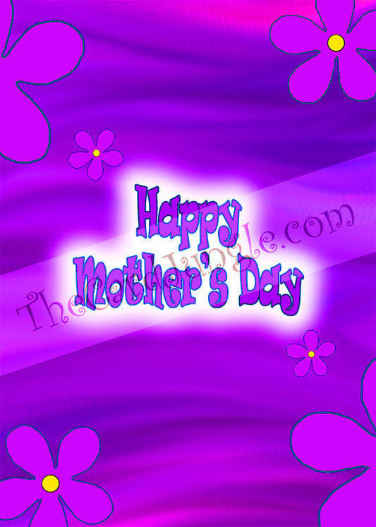 Happy Mother's Day (Purple Passion) Greeting Card (Card#: HMD1)