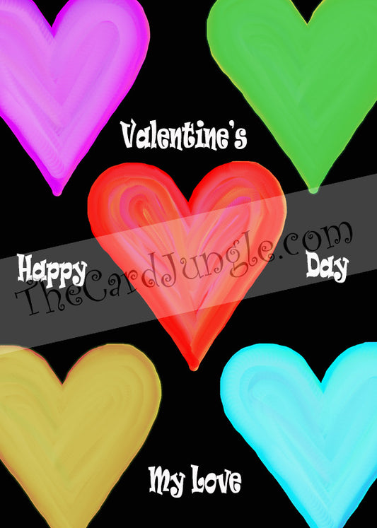 Happy Valentine's Day My Love Greeting Card (Card#: HVD2)