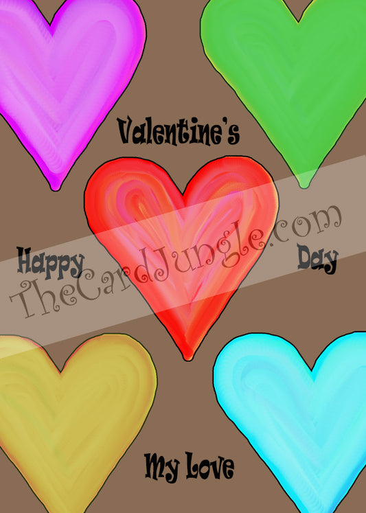 Happy Valentine's Day My Love Greeting Card (Card#: HVD1)
