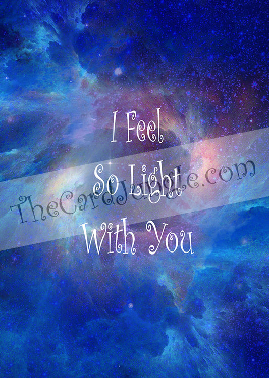 I Feel So Light With You Greeting Card (Two Color Variants) (Card#: FR6)