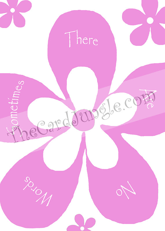 Sometimes There Are No Words Greeting Card (Four Color Variants) (Card#: SY2)