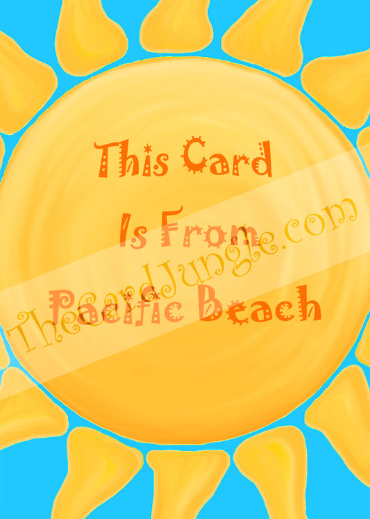 This Card Is From Pacific Beach Greeting Card (Card#: SD3)